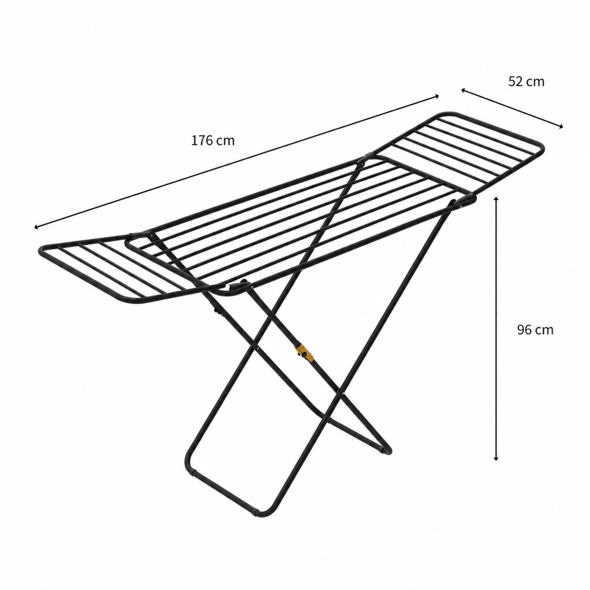 Drying stand Flow Black – dimensions